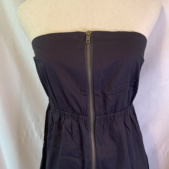 Silence + Noise Black Zip Front Strapless Summer Dress - Picture 2 of 5